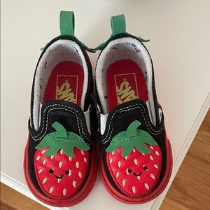 Vans Kids Strawberry Slip-On Sneakers - Red and Green